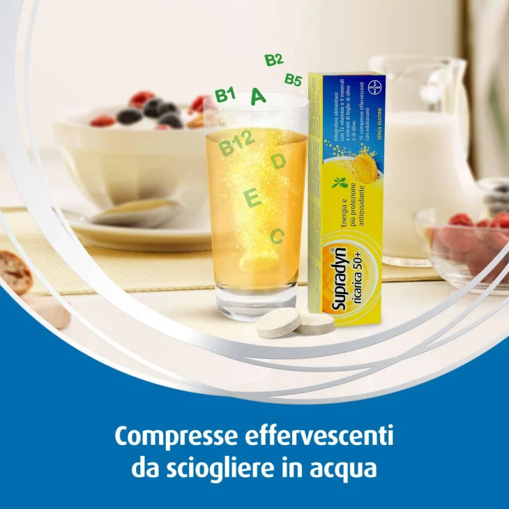 Supradyn Ricarica 50+ Integratore di Vitamine e Minerali 15 compresse effervescenti