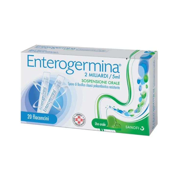 Enterogermina 2 Miliardi/5ml per l'equilibrio intestinale - 20 flaconcini