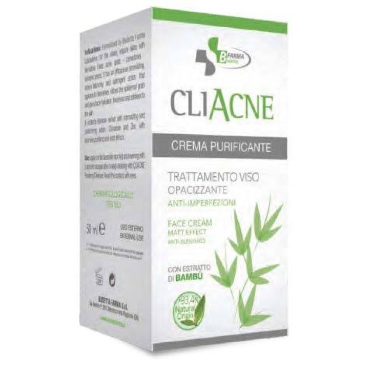 Cliacne Crema Trattamento Viso Opacizzante per Acne