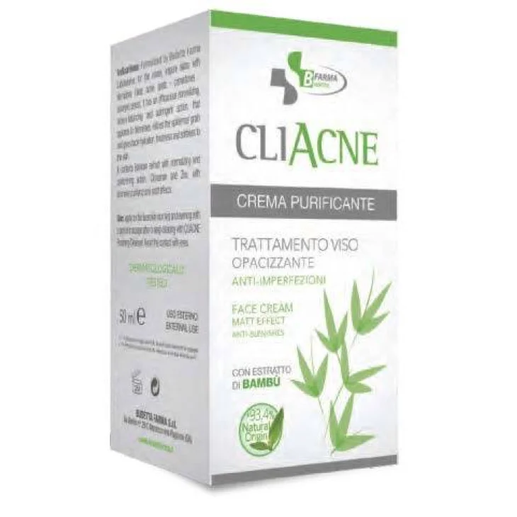 Cliacne Crema Trattamento Viso Opacizzante per Acne