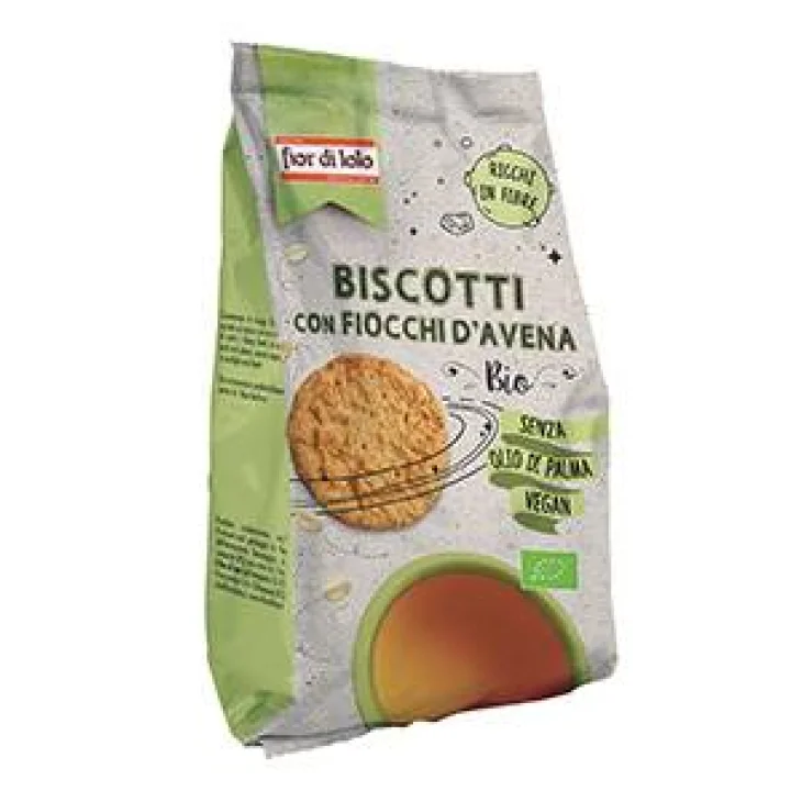Fior di Loto Biscotti con Fiocchi d'Avena Bio senza Olio di Palma 350 g