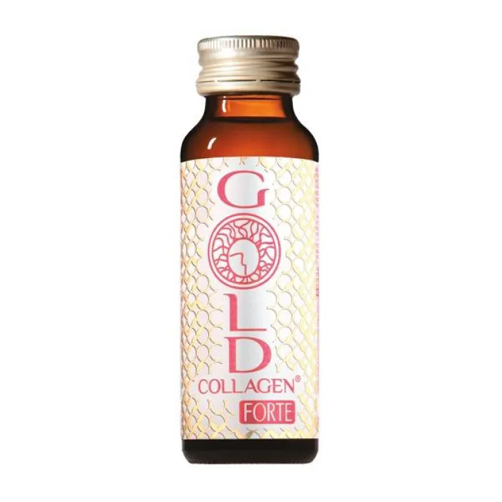 Pure Gold Collagen Forte Integratore di Collagene Antinvecchiamento Pelle Capelli Unghie 10 flaconcini