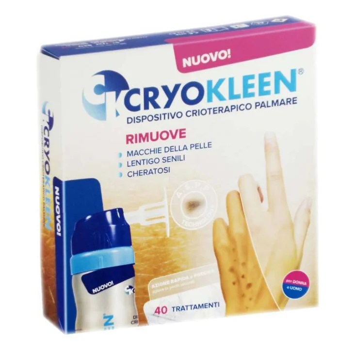 Cryokleen Dispositivo Crioterapico Palmare per Eliminare le Macchie della Pelle