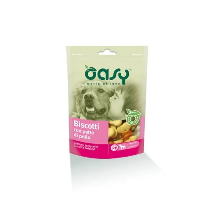Oasy Snack Biscotti con Petto di Pollo per Cani