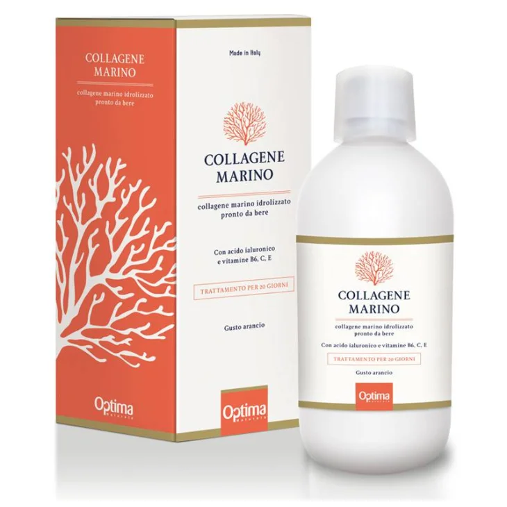 Optima Naturals Collagene Marino Idrolizzato Integratore per Pelle ed Unghie 500 ml