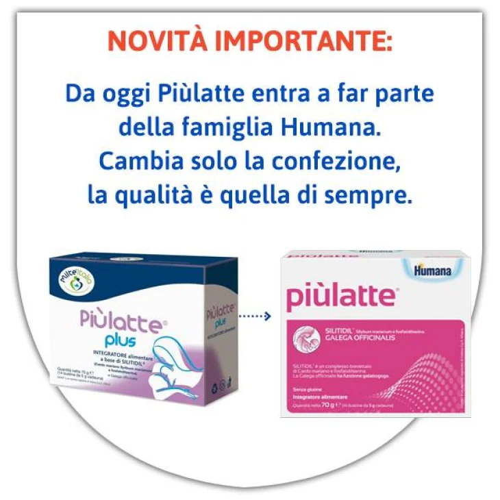 Humana Più Latte Plus Integratore per l'allattamento 14 bustine