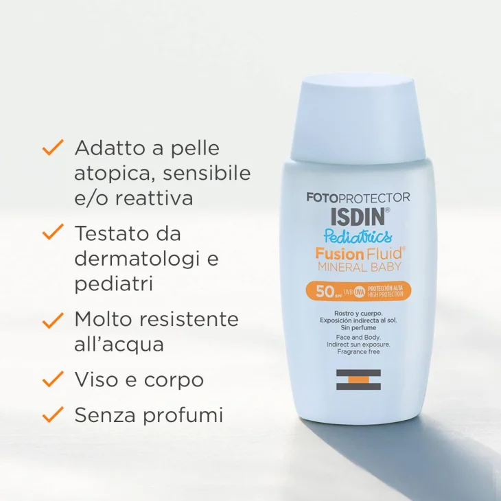 Isdin Fotoprotector Fusion Fluid Mineral Baby Pediatrics SPF50 Crema solare per i neonati 50 ml