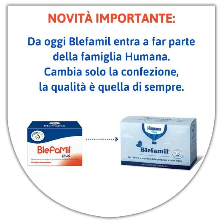 Humana Blefamil Salviettine per gli Occhi del Neonato 20 pezzi