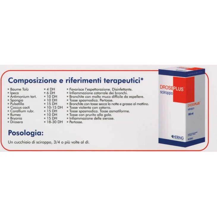 Hering Droseplus Sciroppo Omeopatico Tosse