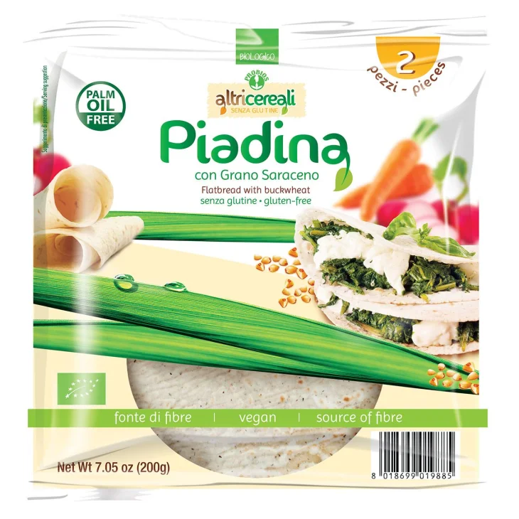 Probios Altri Cereali Piadina Grano Saraceno Biologica e Senza Glutine