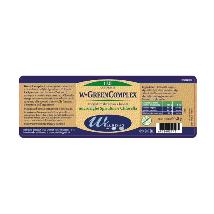 Wellbeing W Green Complex Integratore Ricostituente