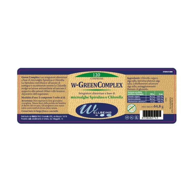 Wellbeing W Green Complex Integratore Ricostituente