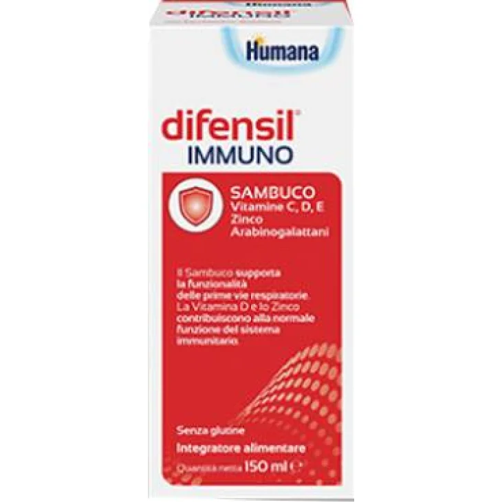 Humana Difensil Immuno Integratore per le difese immunitarie dei bambini 150 ml