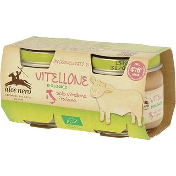 Alce Nero Baby Food Bio Omogeneizzato gusto Vitellone 2 x 80 g