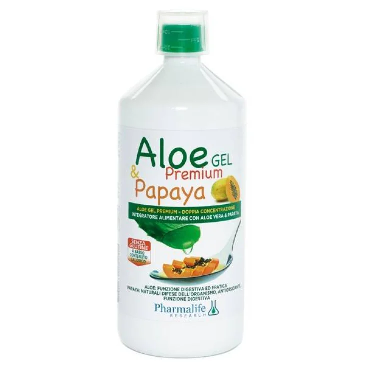 Pharmalife Research Aloe Gel Premium e Papaya Succo Doppia Concentrazione 1000 ml