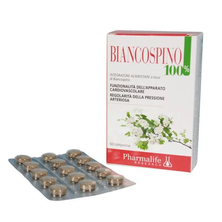 Pharmalife Research Biancospino Integratore per il benessere del sistema circolatorio 60 compresse