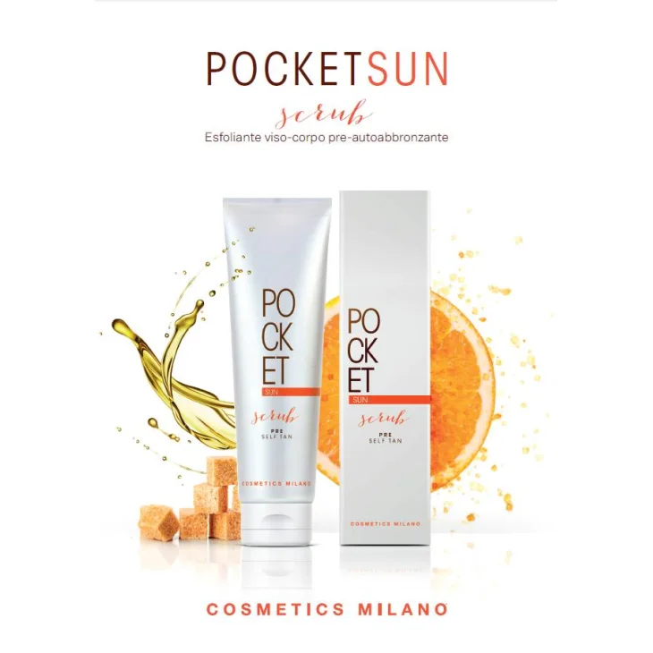Cosmetics Milano Pocket Sun Scrub Esfoliante Viso Corpo Pre Abbronzante