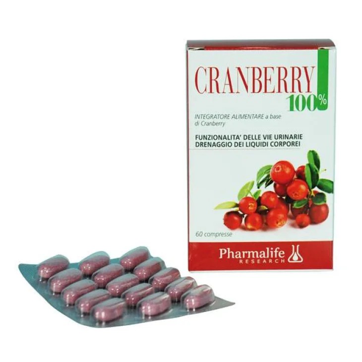 Pharmalife Research Cranberry 100% Integratore per le vie urinarie 60 compresse