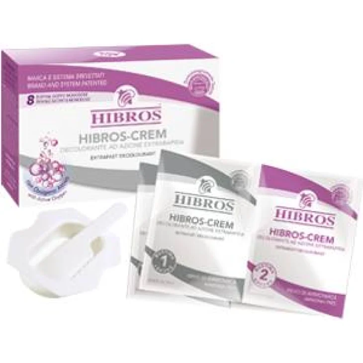 Hibros Crem Decolorante ad Azione Extrarapida Senza Ammoniaca 8 Bustine monodose