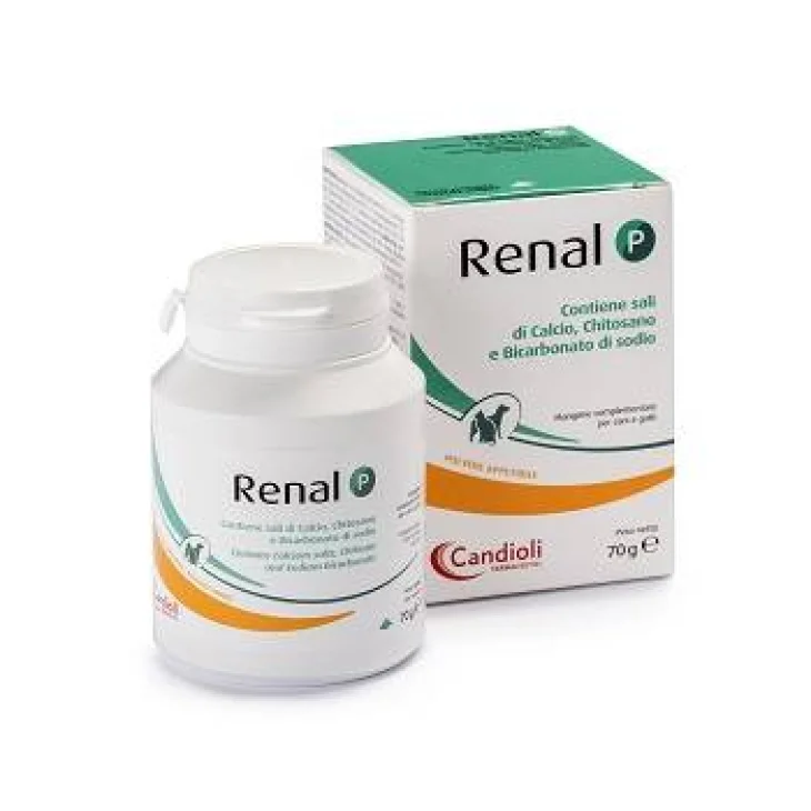 Candioli Renal P Integratore di Sali di Calcio per Animali 70 g