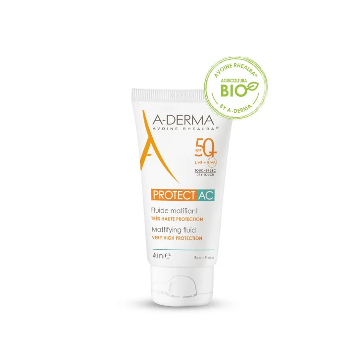 A-Derma Protect AC Fluido Protezione Solare Viso SPF 50+