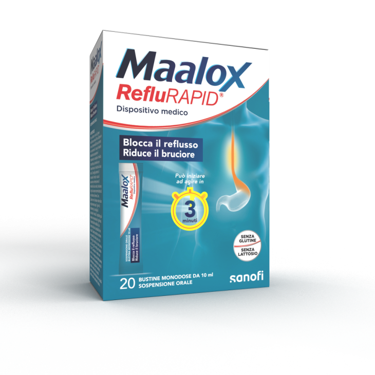 Maalox Reflurapid Trattamento Reflusso Gastrico in Bustine