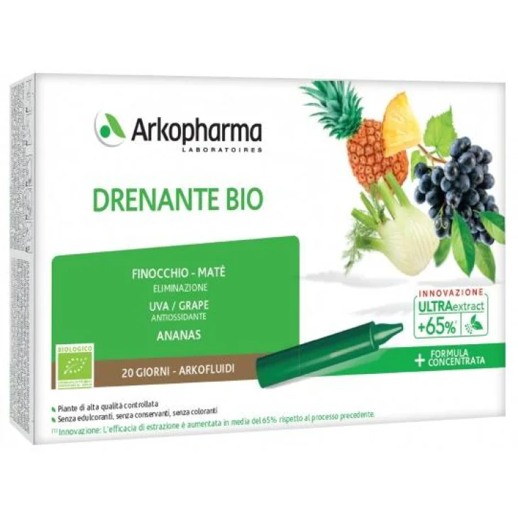Arkopharma Arkofluidi Integratore drenante Bio 20 Fiale