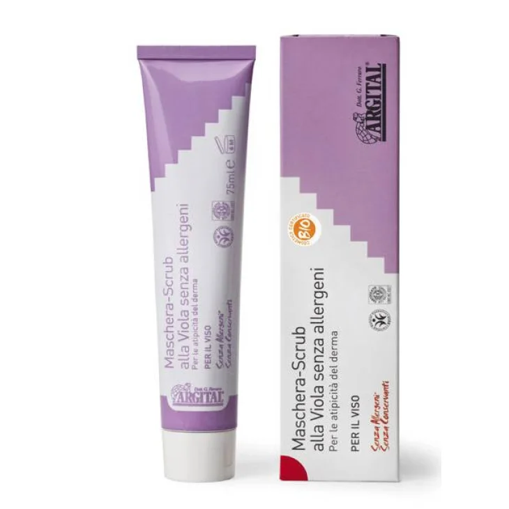 Argital Maschera Scrub alla viola senza allergeni 75 ml