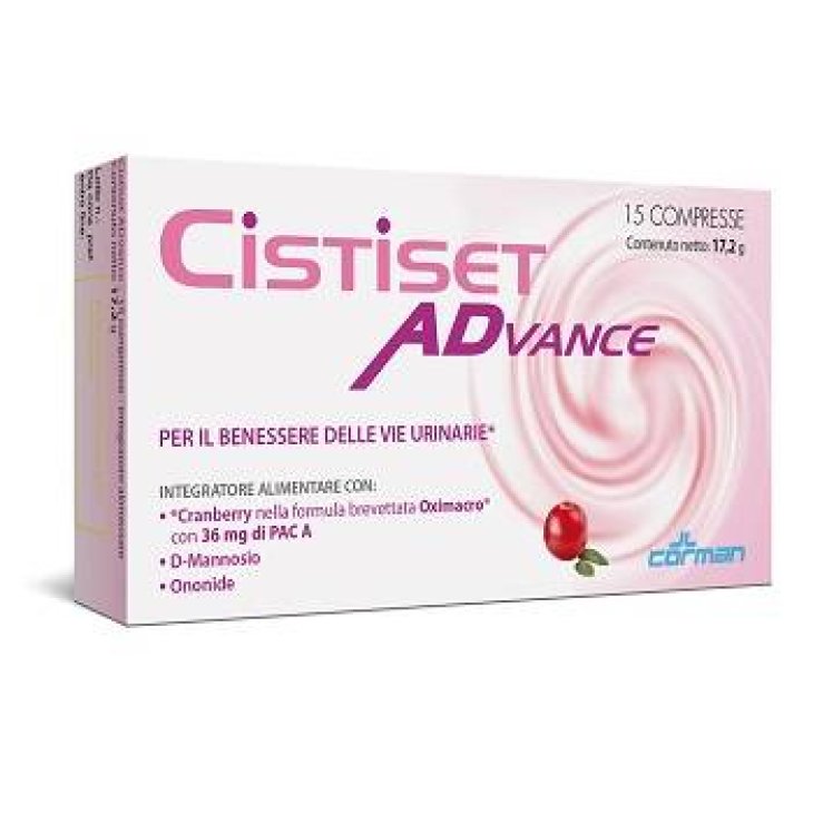 Corman Cistiset Advance Integratore per combattere la cistite 15 compresse