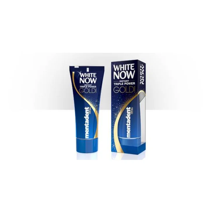 Mentadent White Now Triple Power Gold Dentifricio sbiancante 50 ml
