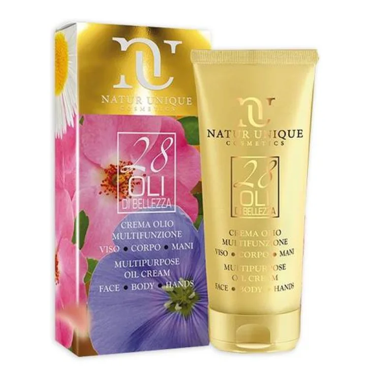 Natur Unique 28 Oli Crema Olio Multifunzionale Viso Corpo e Mani