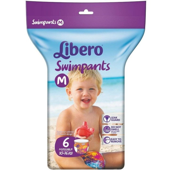Libero Swimpants Pannolino Costumino Misura M 6 pezzi