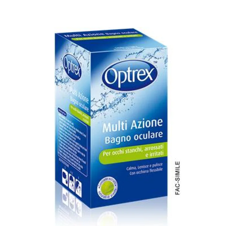 Optrex Bagno Oculare Multi Azione per Occhi Stanchi ed Arrossati
