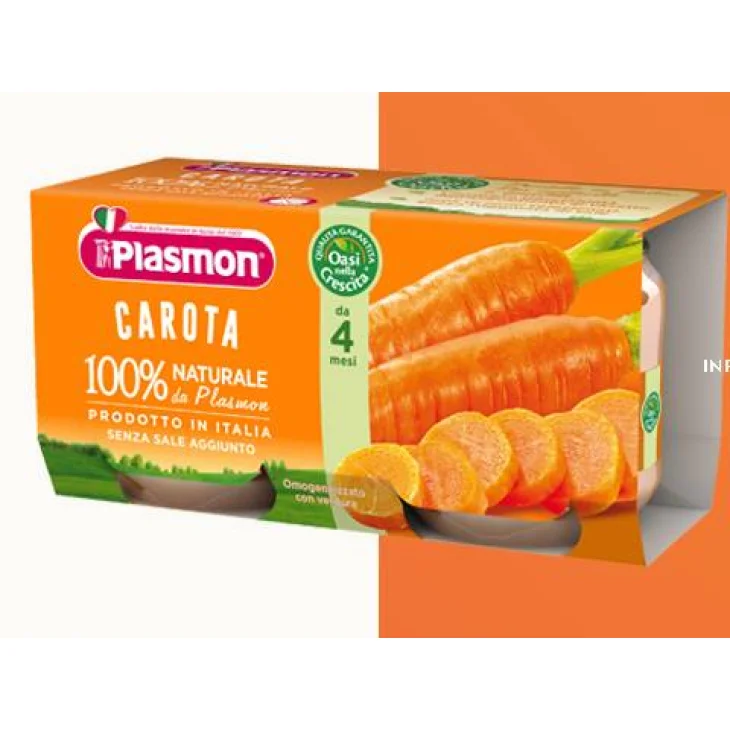 Plasmon Carota 100% Naturale Omogeneizzato 2 x 80 g