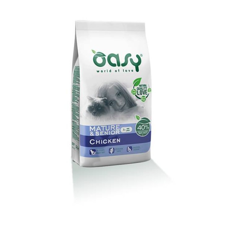 Oasy Mature & Senior Chicken Pollo Cibo secco per gatti maturi e anziani 300 g
