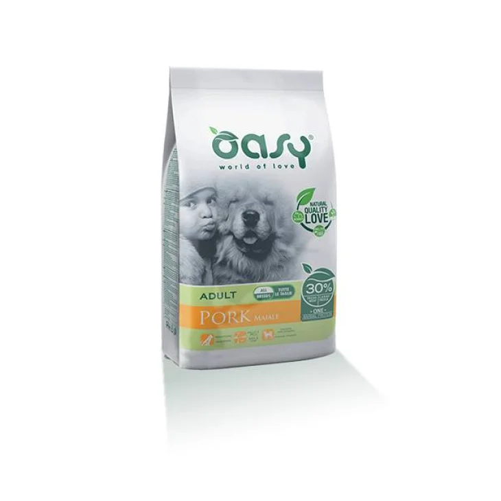 Oasy One Animal Protein Adult Pork Maiale Cibo Secco per Cani 2,5 kg