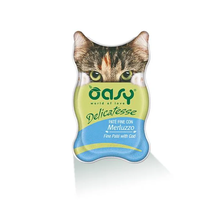 Oasy Delicatesse Patè per Gatti gusto merluzzo 85 g