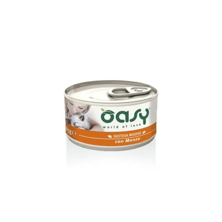 Oasy Gustosa Mousse con Manzo per Gatti 85 g