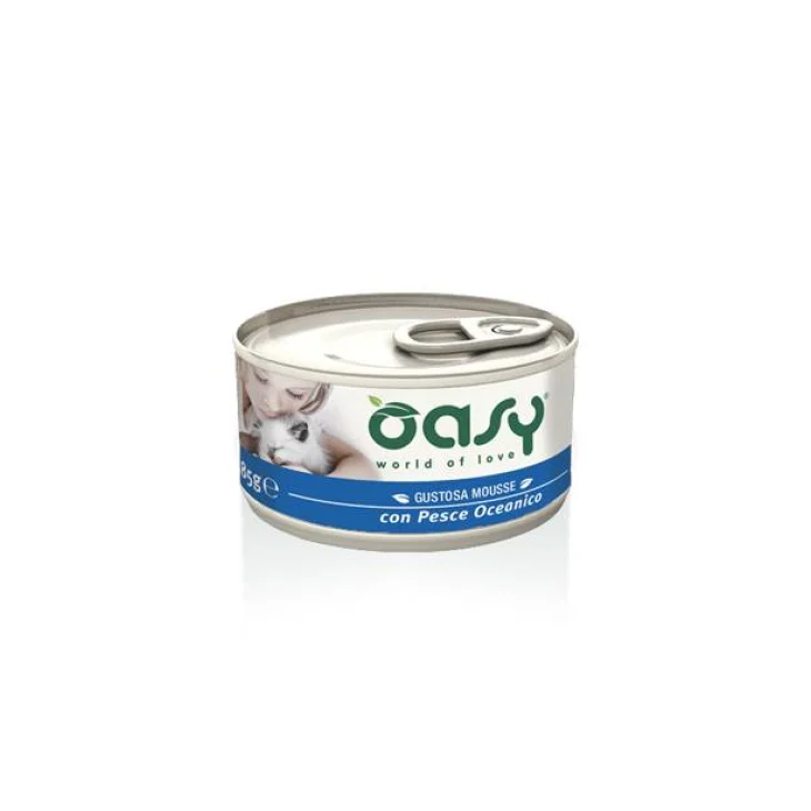 Oasy Gustosa Mousse con Pesce Oceanico per gatti adulti 85 g