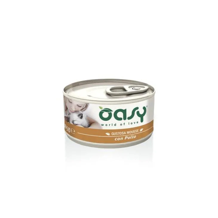 Oasy Gustosa Mousse con Pollo per gatti adulti 85 g