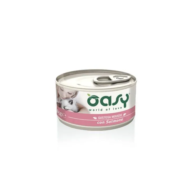 Oasy Gustosa Mousse con Salmone per gatti adulti 85 g