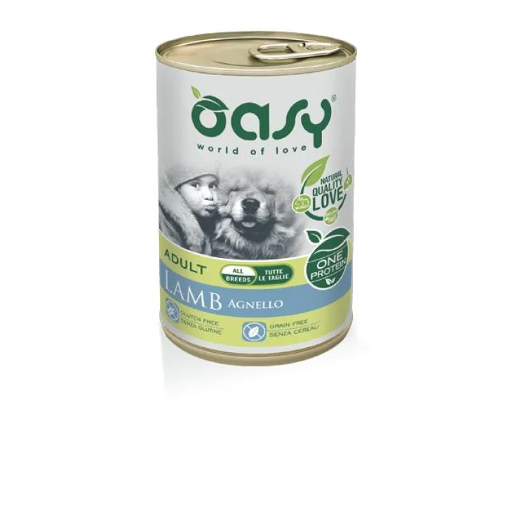Oasy One Protein Adult Lamb Agnello Patè per Cani 400 g
