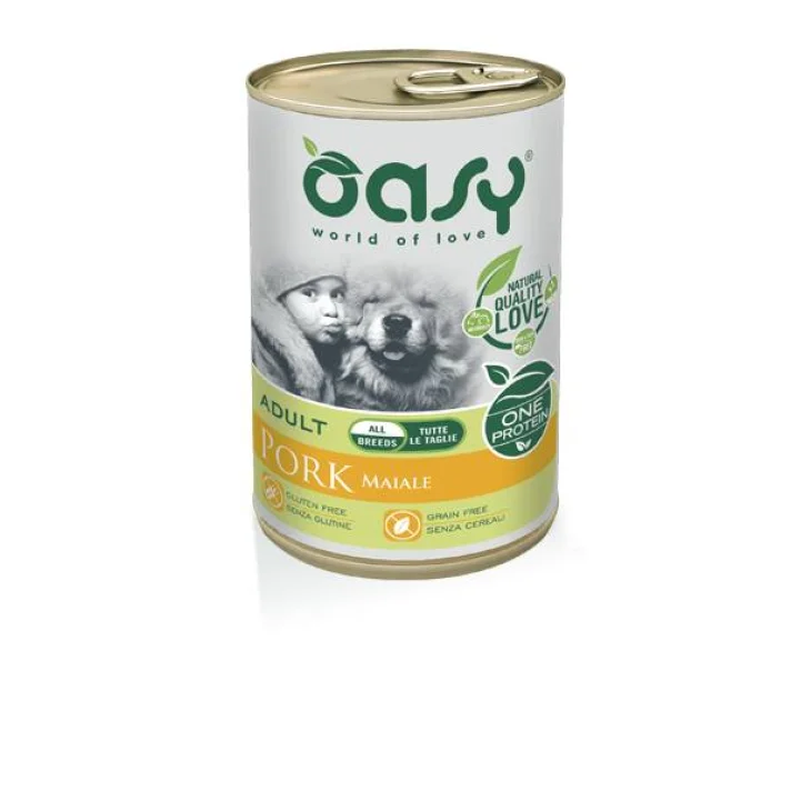 Oasy One Protein Adult Pork Maiale Patè per Cani 400 g