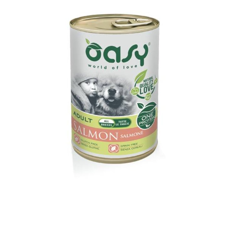 Oasy One Protein Adult Salmon Salmone Patè per cani 400 g