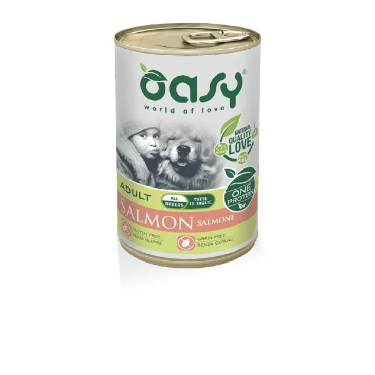 Oasy One Protein Adult Salmon Salmone Patè per cani 400 g
