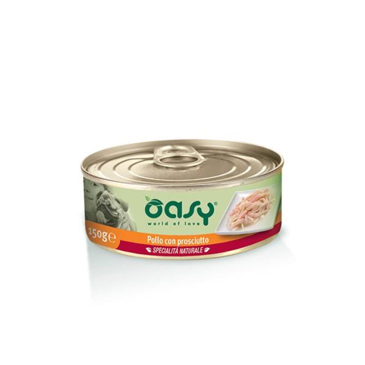 Oasy Pollo con Prosciutto Specialità Naturale Cibo per Cani 150 g