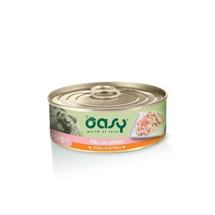 Oasy Pollo con Salmone Specialità Naturale Cibo per cani 150 g