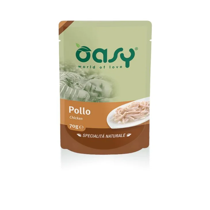 Oasy Pollo Specialità Naturali Cibo Umido per gatti in busta 70 g