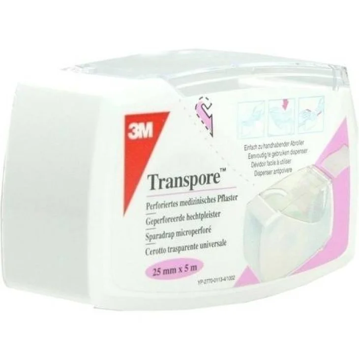 3M Transpore Nastro Chirurgico in Plastica Microforata Misura 2,5 x 500 CM