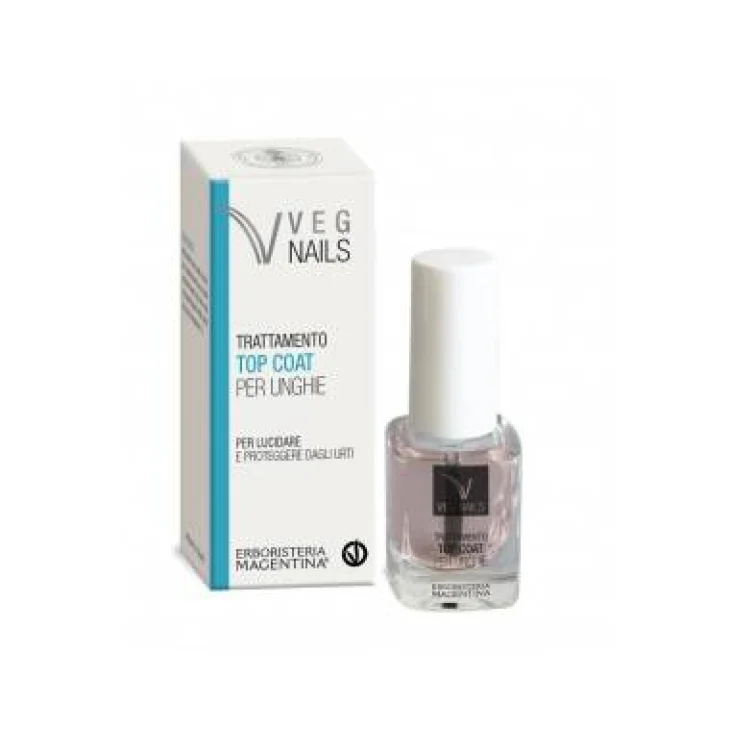 Erboristeria Magentina Veg Nails Top Coat Trattamento Lucidante Unghie 20 ml